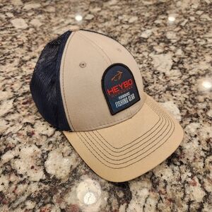 Heybo Outdoors Tan and Navy Fishing Snapback Hat